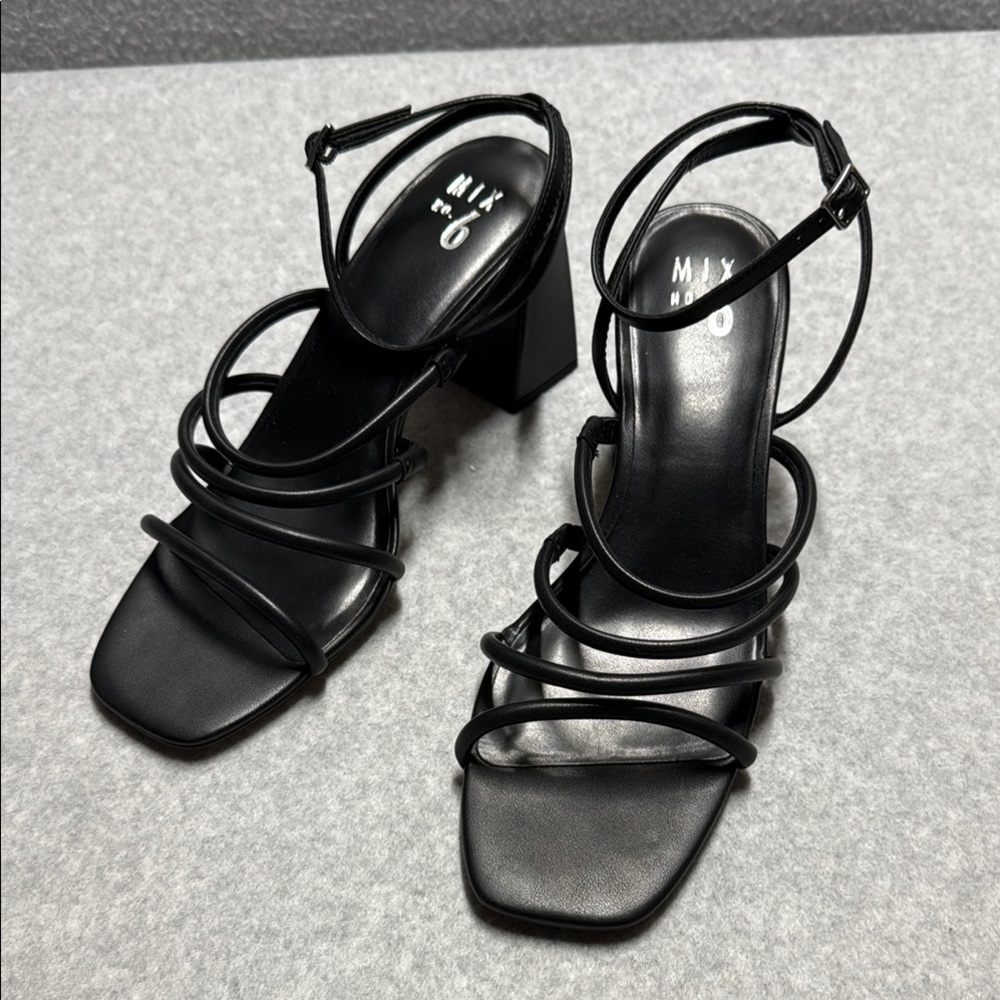 Mix 6 Shoes Women’s 10 Sandals Black  Heels
